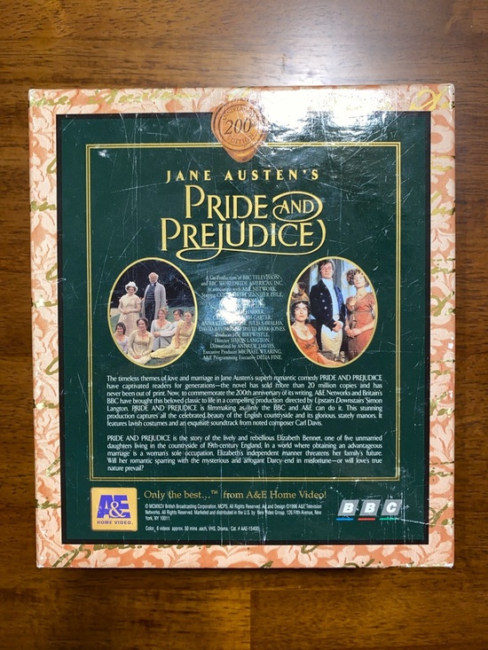 Pride and Prejudice VHS Box Set - Picture 3 of 6